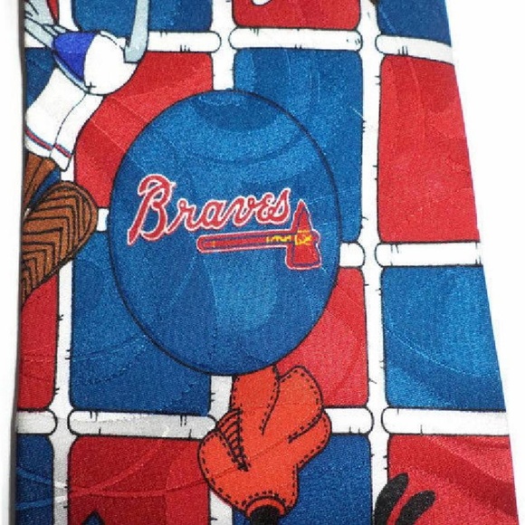 LOONEY TUNES Necktie ATLANTA BRAVES Baseball Tie - Picture 4 of 8